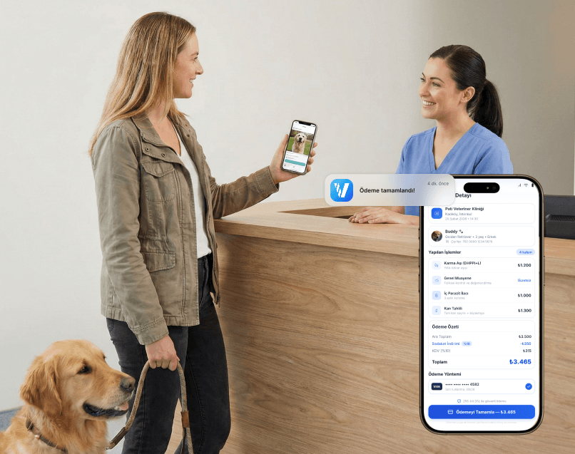 Digital invoice payment in PetConnect app
